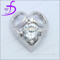 925 silver heart design charm with AAAAA zircon